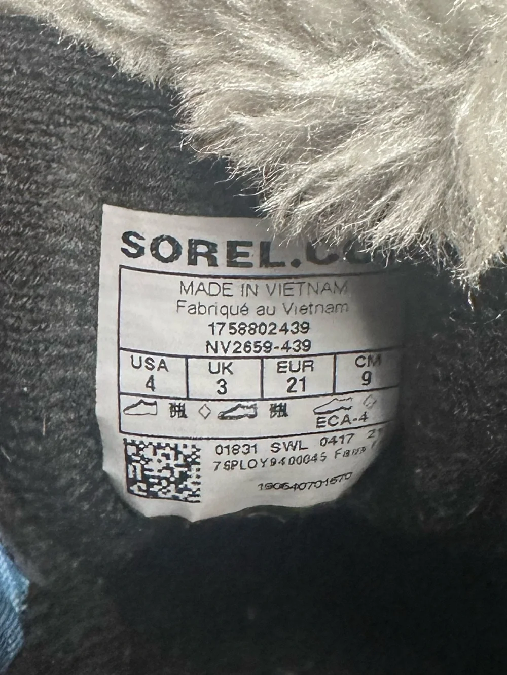 Sorel Kids Blue and Gray Waterproof Snow Boots with Faux Fur